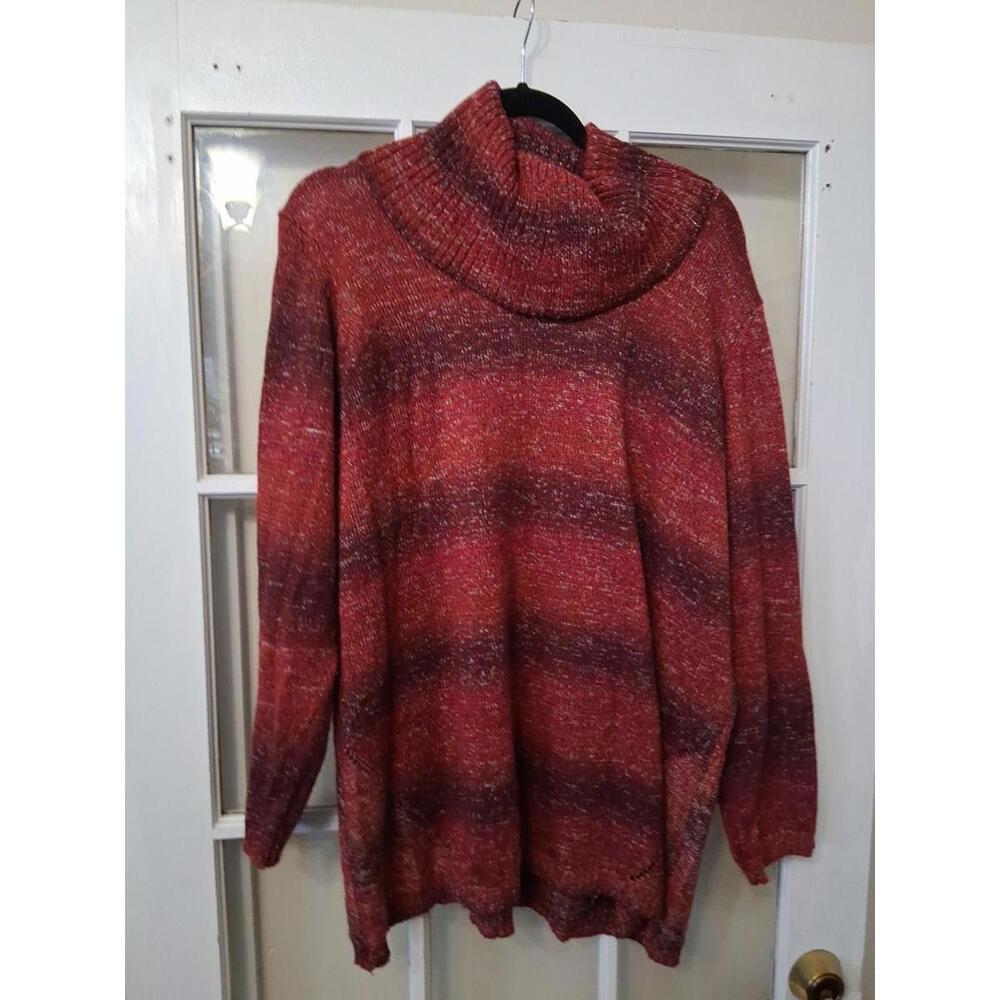 The Avenue Womens Maroon  Sweater With Cowl Neck. Long Sleeves Size 18/20